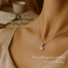 Halo of Light Necklace in 925 Silver