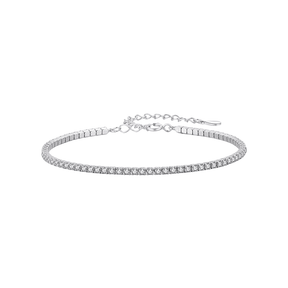 Sterling silver tennis bracelet with sparkling zirconia stones – elegant and timeless piece for daily wear or special occasions