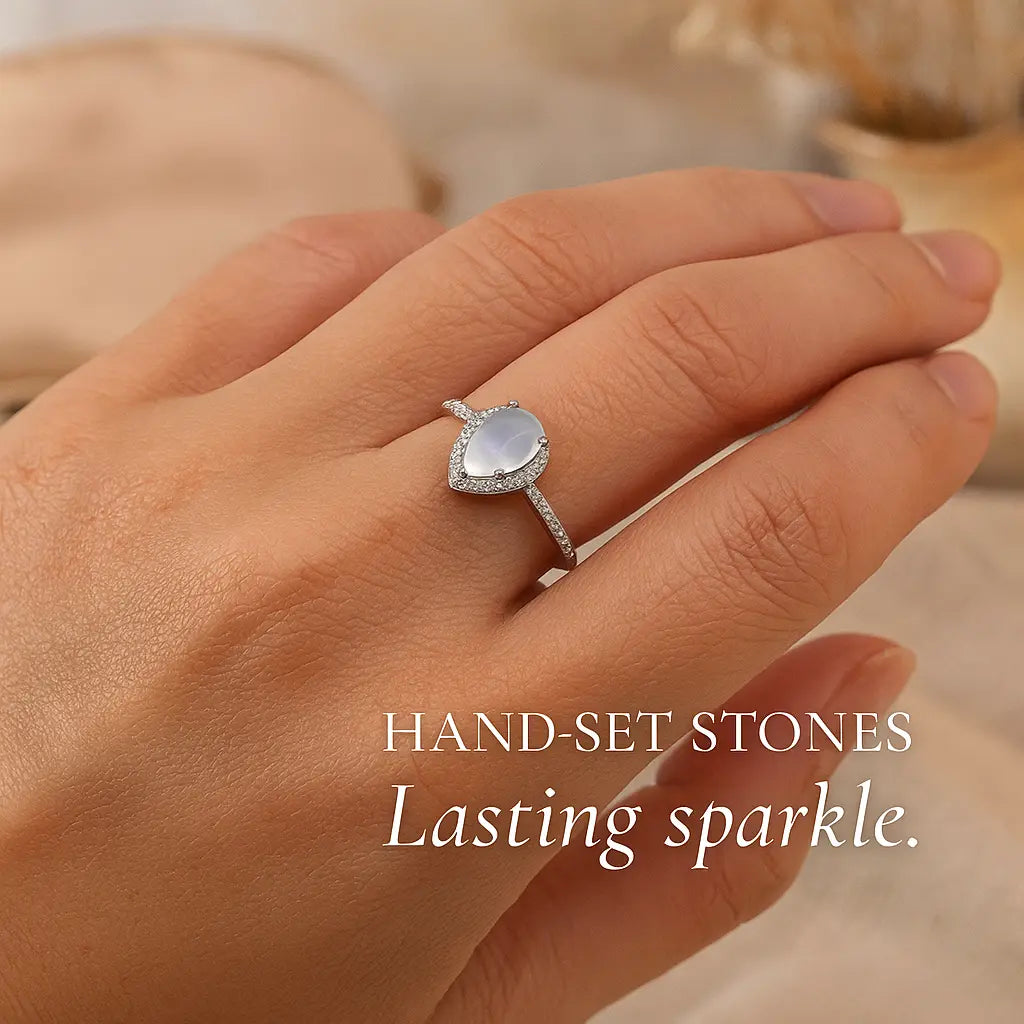 925 Sterling Silver Moonstone Ring