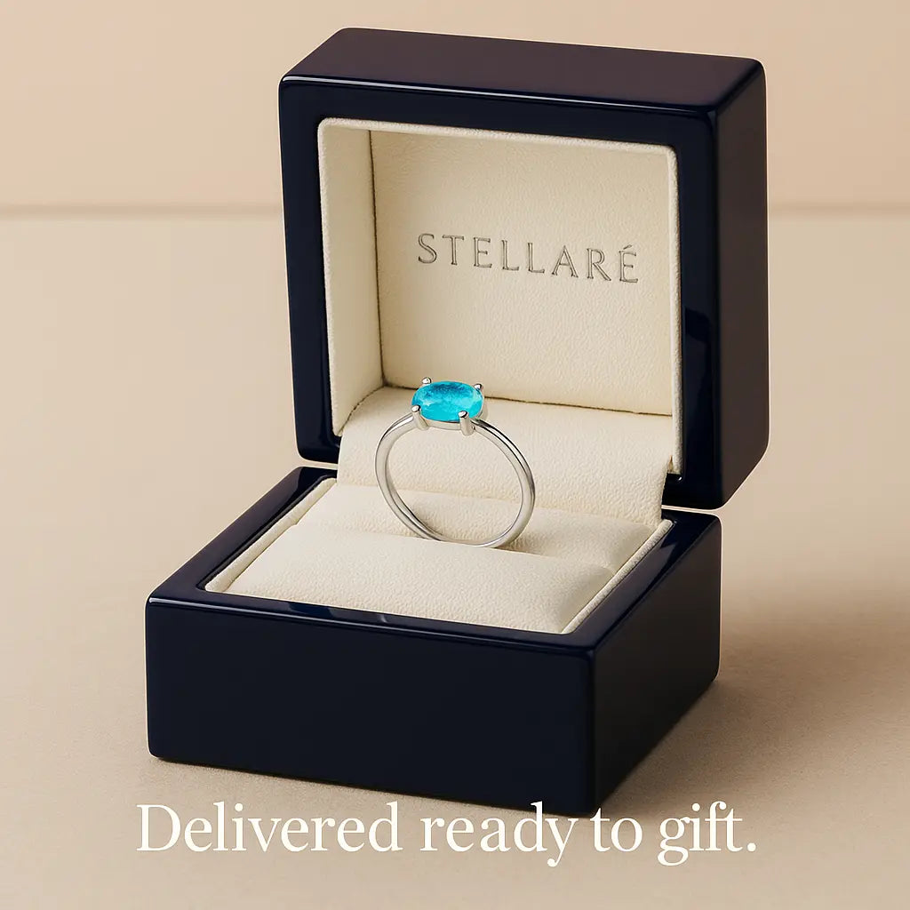 Oval Stone Ring in 925 Sterling Silver
