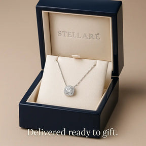 Square Brilliance Necklace in 925 Silver