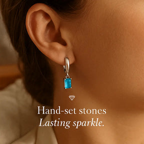 Turquoise Elegance 925 Silver Earrings