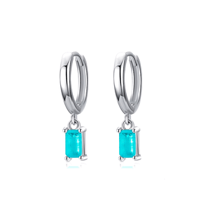 Sterling silver drop earrings with vibrant turquoise gemstones – elegant, dainty and perfect for daily wear or special occasions
