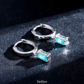 Sterling silver drop earrings with vibrant turquoise gemstones – elegant, dainty and perfect for daily wear or special occasions