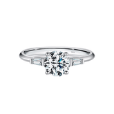 Timeless elegance ring in sterling silver displayed on white background