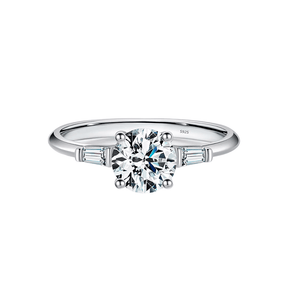 Timeless elegance ring in sterling silver displayed on white background