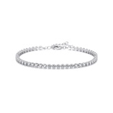 Elegant sterling silver bracelet with zirconia stones – tennis style jewellery for women UK