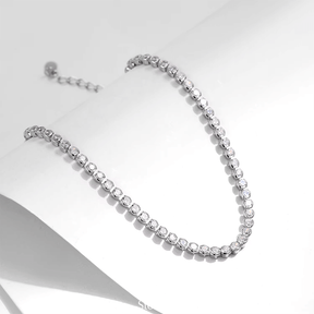 Elegant sterling silver bracelet with zirconia stones – tennis style jewellery for women UK