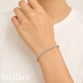 Elegant sterling silver bracelet with zirconia stones – tennis style jewellery for women UK